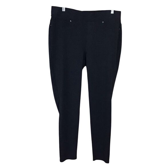 Seven7 Charcoal Gray Pull On Ponte Leggings L - Picture 1 of 11